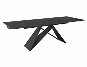 Стол обеденный SIGNAL WESTIN Ceramic Sahara Noir черный/черный мат 160-240/90