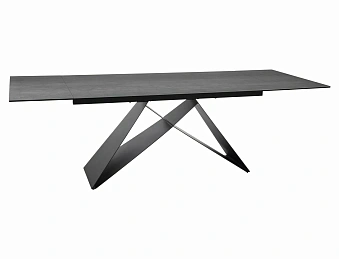 Стол обеденный SIGNAL WESTIN Ceramic Pietra Di Savoia серый/черный мат 160-240