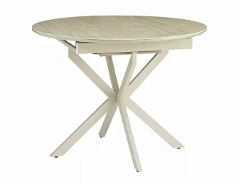 Стол обеденный SIGNAL GASTON Ceramic травертин/кашемир 100-135/100