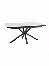 Стол обеденный SIGNAL LOGAN Ceramic белый/черный мат 160-200/90